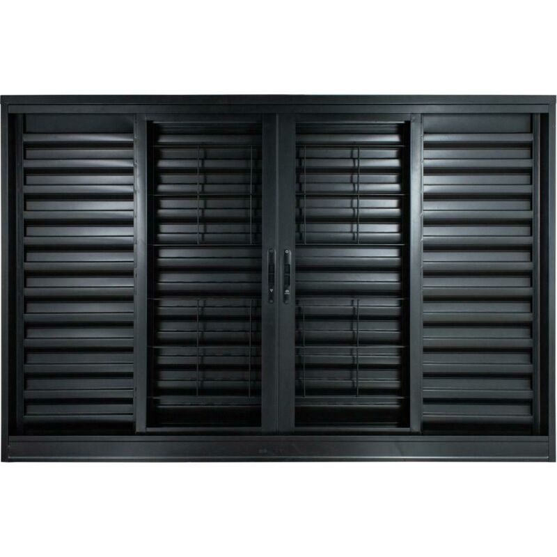 DE GREGORIO カホン Chanela BLACK VENEZIANA 6 FOLHAS - 2 FOLHAS FIXAS - CRV Portas e Janelas
